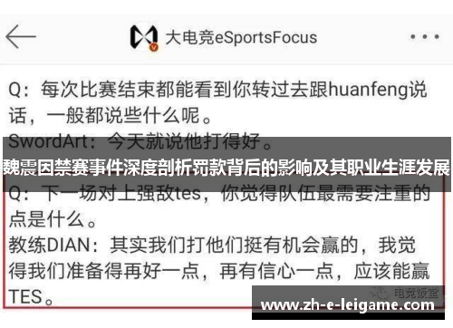 魏震因禁赛事件深度剖析罚款背后的影响及其职业生涯发展